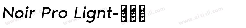 Noir Pro Lignt字体转换